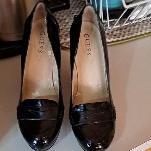 Guess loafer design platform pumps